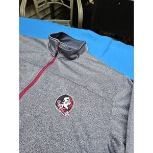 Vintage Florida State Seminoles Track Jacket Fleece Lined Stand-Up Collar XL